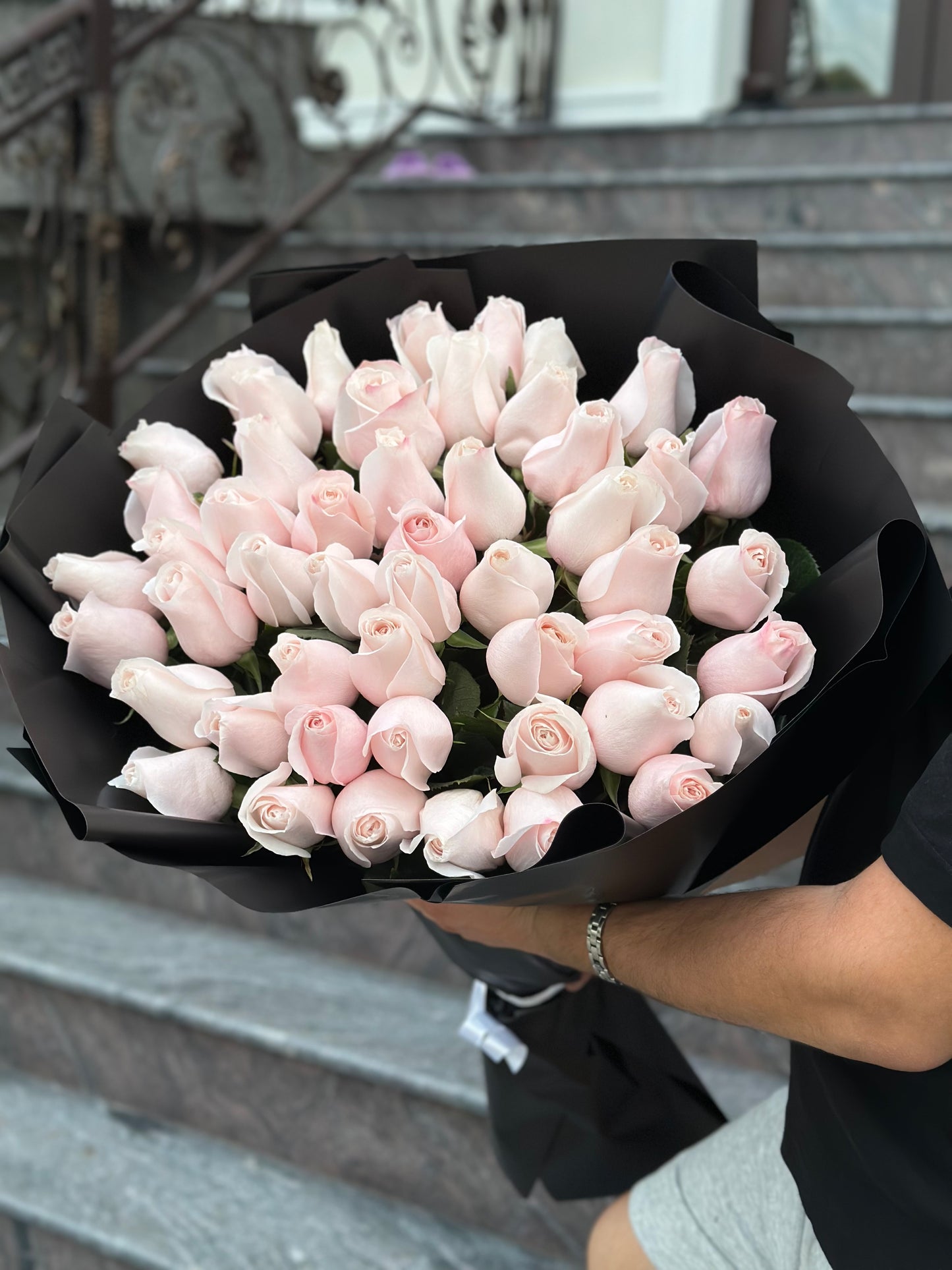 Buchet de trandafiri roz premium Pomarosa – TerraFlorra