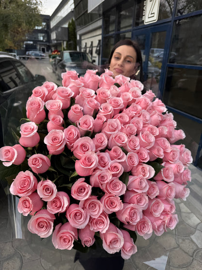 Buchet de trandafiri roz premium Besweet – TerraFlorra