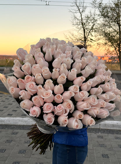 Buchet de trandafiri roz premium Pomarosa – TerraFlorra