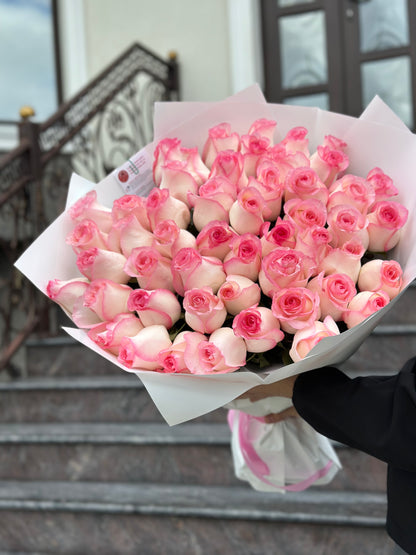 Buchet de trandafiri roz premium Bulevard – TerraFlorra