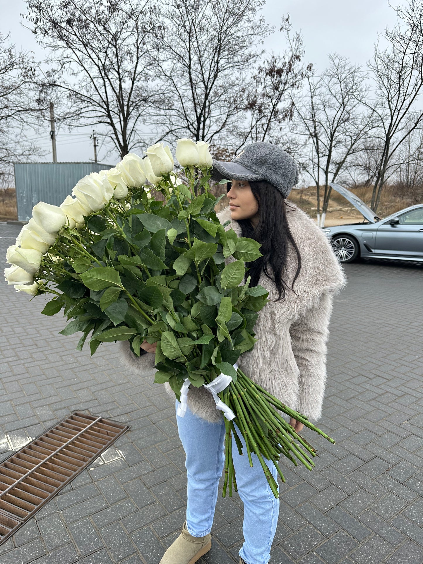 Buchet de trandafiri albi premium Alba – TerraFlorra