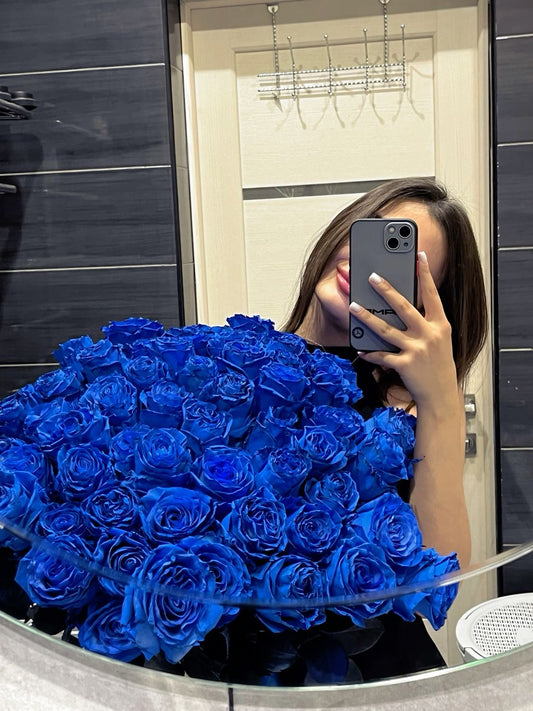 Buchet de trandafiri Albastri premium  – TerraFlorra
