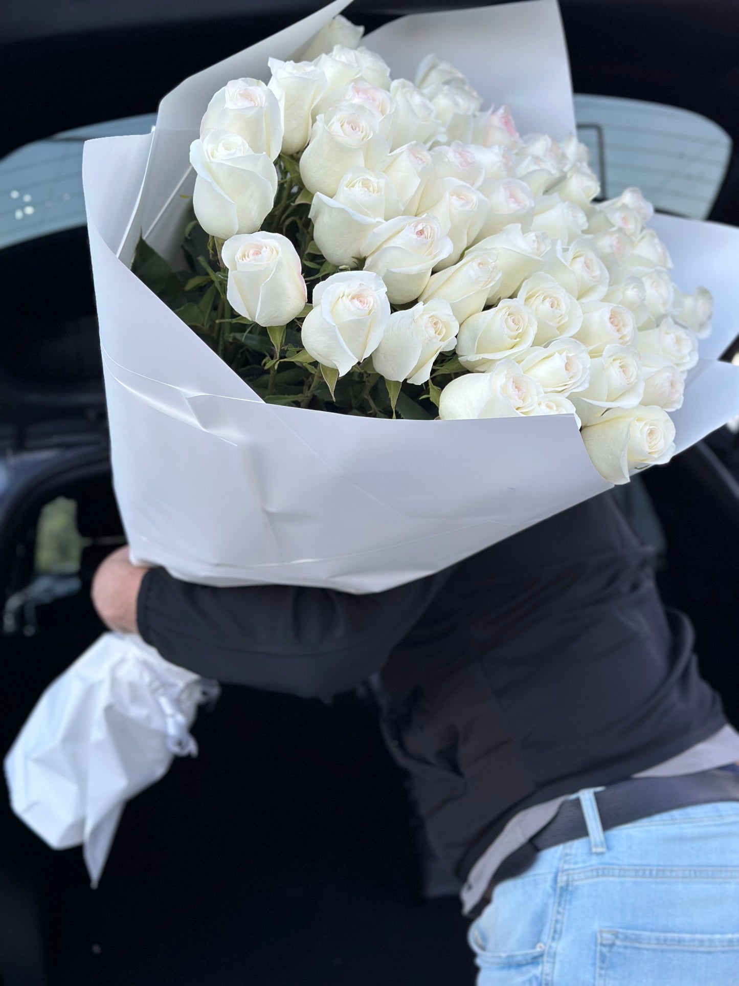 Buchet de trandafiri albi premium Alba – TerraFlorra