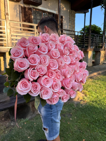 Buchet de trandafiri roz premium Besweet – TerraFlorra