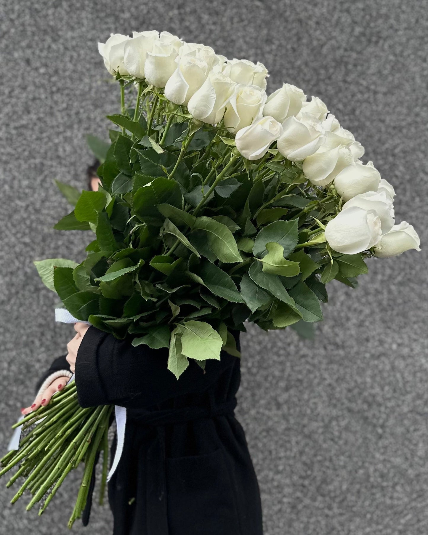 Buchet de trandafiri albi premium Alba – TerraFlorra