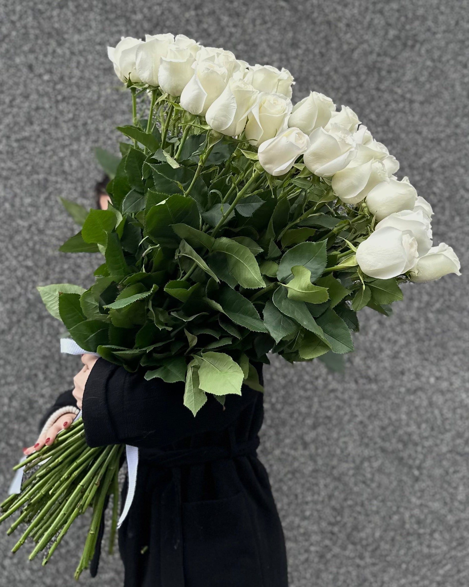 Buchet de trandafiri albi premium Alba – TerraFlorra