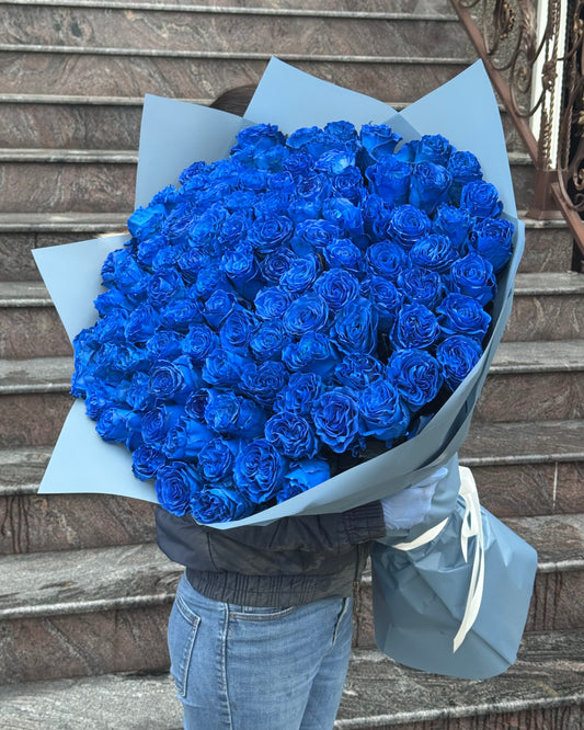 Buchet de trandafiri Albastri premium  – TerraFlorra