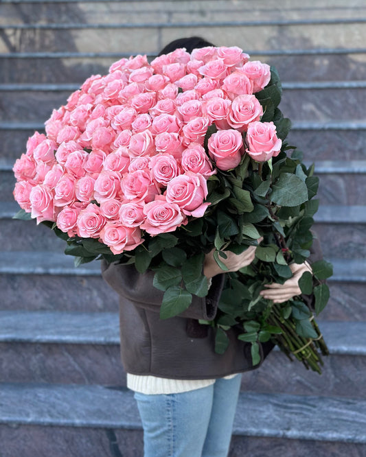 Buchet de trandafiri roz premium Besweet – TerraFlorra